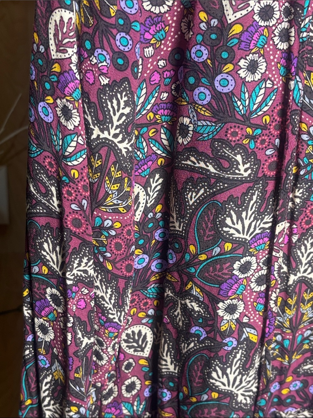 Anthropologie Purple Multicolor Floral Button-Front Blouse - Picture 3 of 10